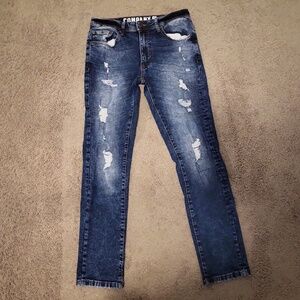 CP Company Men's Blue and Navy Jeans